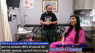 Dr Tampa! Relaxation Gyno Exam Fingers Selena Sativa's Pussy!
