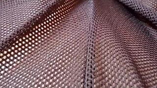 gretala flashes her trimmed pussy