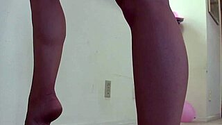 Foot pumping action with bare toes and soles