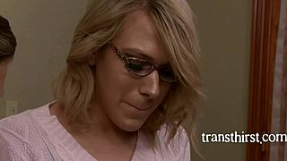 shy and cute tranny gets some dick in ass