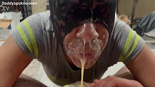 Ebony slave does sloppy rimming