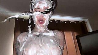Shes All Foamy Huge Soapy Ass Gets A Huge Cock