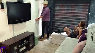 latina hotwife confesses cheating creampie while husband licks her pussy 😈