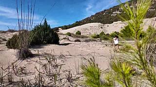 stranger meets nude milf on beach