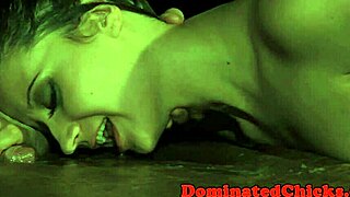 Assfucked submissive tugs hard until she gets cumshot