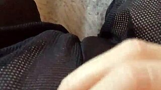 gretala flashes her trimmed pussy