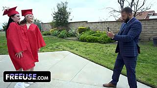 stepdaddy fucks his two obedient stepdaughters senseless