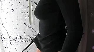 Fitting room lets two girls pick panties during a private photoshoot