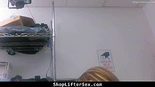 Mall officer catches teen thief and fucks her hard
