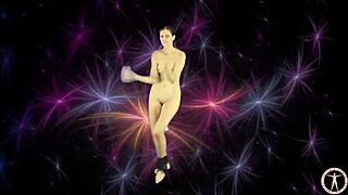 Asian beauty dances with buttplug in her tight ass