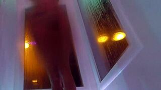 kendra cole enjoys a steamy shower