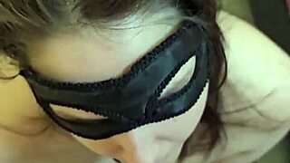  submissive licks cum from feet after spanking