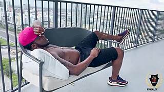 seducing rome major in the balcony cheerleader kait fucks bbc