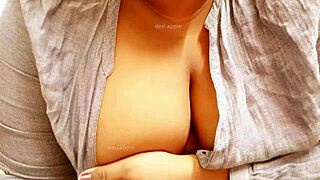 Manipuri sexy lady playing with boobs