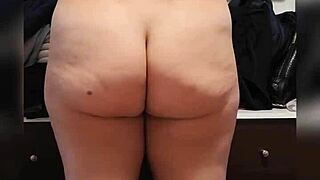 my wife after shower shows her big natural tits