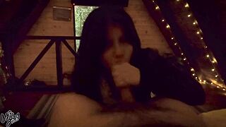 anniversary cabin pov my wife sucked me off in the dark and swallowed my load