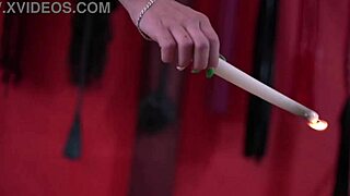 hot wax from a candle for the body of a slave