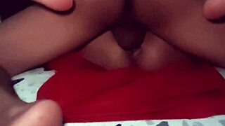 Tight pinay pussy filled with hot creampie in missionary. She moans softly.