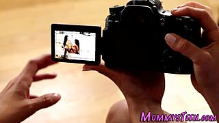 Latina teen 18+ licks stepmom