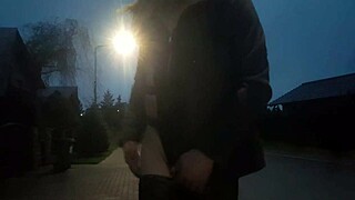 Outdoor public walk turns into light bondage play