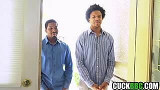 cuckold enjoys sharing wife with bbcs