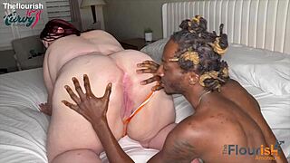 Trailer missy deep gets oiled then fills her holes