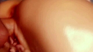 close up of girlfriends pussy with cum inside