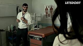 two busty babes grab tits then latina nurse seduces doctor
