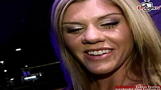 Skinny Blonde Slut Gets Creampie!