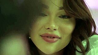 Sexy shemale masseuse let customer bangs her ass