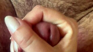 beautiful feet give footjob in fetish play