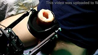 Latina uses super masturbation machine with powerful moans