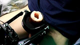 Latina uses super masturbation machine with powerful moans
