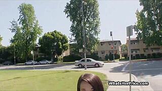 broke bigtit teen 18+ blows stranger outdoors for cash