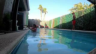 fucking a pool party slut while on duty
