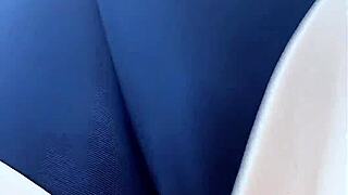 public sexy latina sailor teasing on balcony