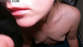 close up blowjob ends with cum lips