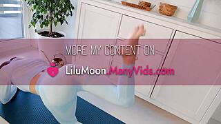 watching cock pics while fucking holes with glass dildo