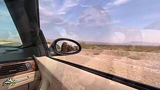 road head turns into creampie fuck on side of road
