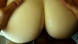 huge elastic ass takes deep cum into wet anus on bed