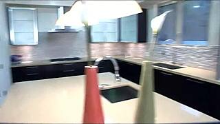 Incredible and very wet vaginal and anal sex with a busty blonde in the kitchen