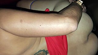 fun in gloryhole cabin while husband watches everything