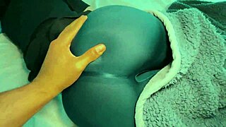 fitness stepsister let me cum on her big ass while she was wearing workout clothes