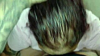 brunette sucks monster cock deepthroat then gets fucked doggystyle at home