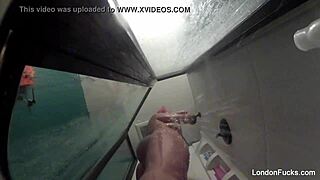 London keyes enjoys a sexy shower all alone