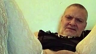 Guy enjoys solo time sniffing panties in lingerie