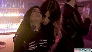 Shemale couple sucked by and fucks lady