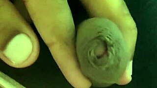 Small cock gets really hard during masturbation