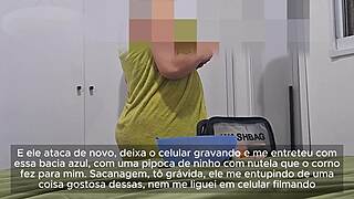 Pregnant Brazilian amateur takes old bull at swingers club