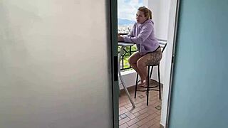 Horny stepbrother spies then creampies roommate